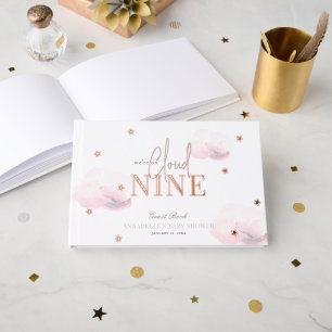 Cloud 9/Nine Pink Clouds Girl Baby Dusche Gästebuch