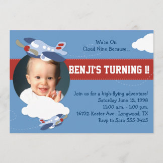 Cloud 9 - Party Einladung für das Flugzeug