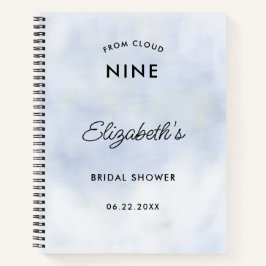 Cloud 9 Pastel Blue Sky Brautparty Geschenkliste Notizbuch