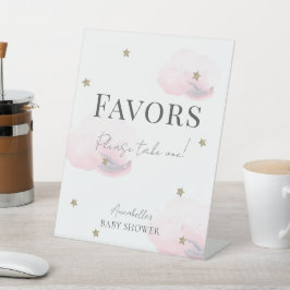 Cloud 9 Pink Clouds & Stars Boy Baby Duschfavorite Sockelschild