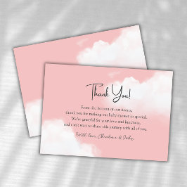 Cloud 9 Pink Girl Baby Dusche Danke Karte