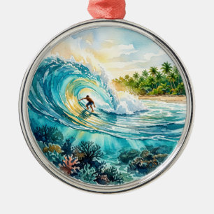 Cloud 9 Surf Break Ornament Aus Metall