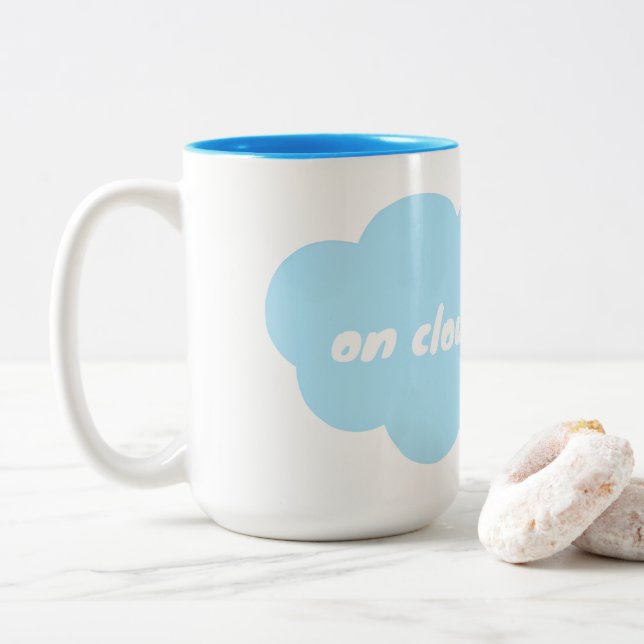 Cloud 9 zweifarbige tasse (Mit Donut)