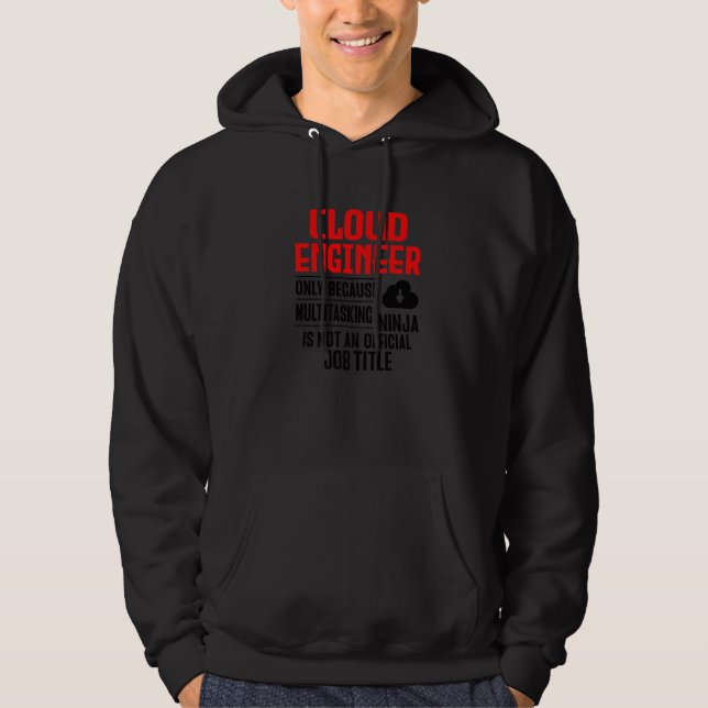 Cloud-Administrator für einen Cloud-Devops-Ingenie Hoodie (Vorderseite)