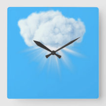 Cloud and Sunlight Wall Clock - Minimalistische Sk