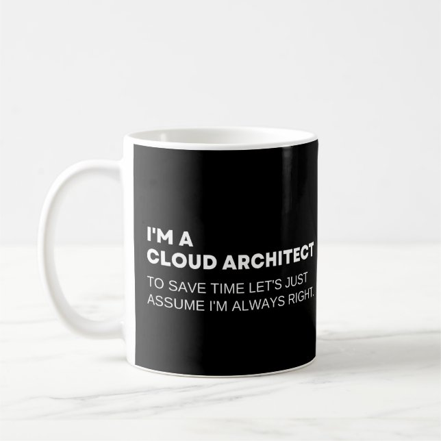 Cloud Architect Funny Engineers Kaffeetasse (Links)