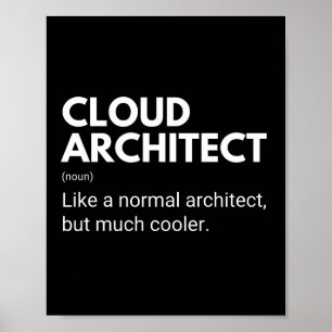 Cloud Architect Funny Sprichwort Poster