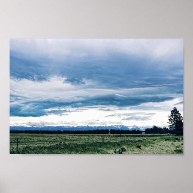 Cloud Artistry South Island, Neuseeland Print Poster (Vorne)