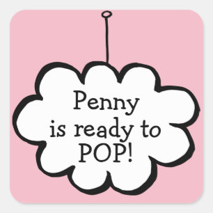 Cloud auf einem String Ready to POP Quadratischer Aufkleber