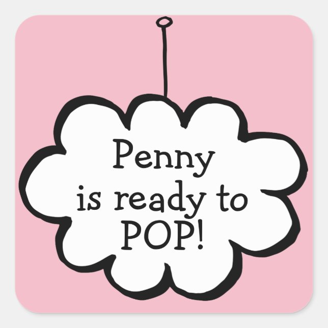 Cloud auf einem String Ready to POP Quadratischer Aufkleber (Vorderseite)