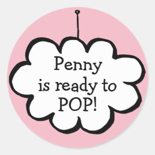 Cloud auf einem String Ready to POP Runder Aufkleber