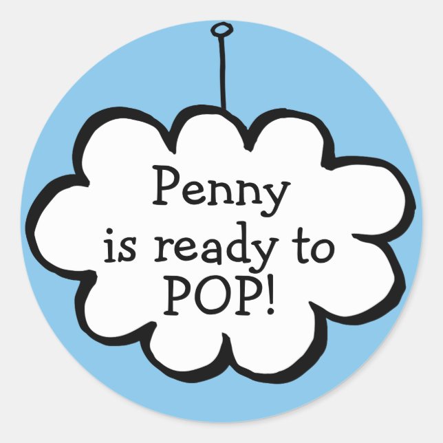 Cloud auf einem String Ready to POP Runder Aufkleber (Vorderseite)