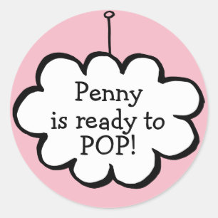 Cloud auf einem String Ready to POP Runder Aufkleber