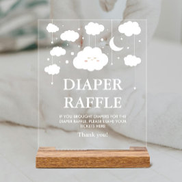Cloud Baby Duwer Diaper Raffle Acrylschild