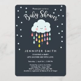 Cloud Baby Shower Einladung Raindrop Liebe