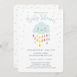 Cloud Baby Shower Einladung Raindrop Liebe