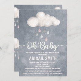 Cloud Baby Shower Einladung Raindrop Liebe