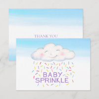 Cloud Baby sprinkblue water color Danke Karte