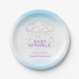Cloud Baby streuen farbige Stränge Aquarell Pappteller