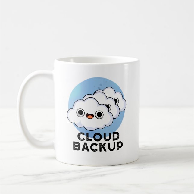 Cloud Backup Funny Computer Weather Puff Kaffeetasse (Links)