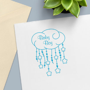Cloud Beads Stars Mobile Baby Boy Permastempel
