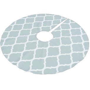 Cloud Blue marokkanische Quatrefolie Polyester Weihnachtsbaumdecke