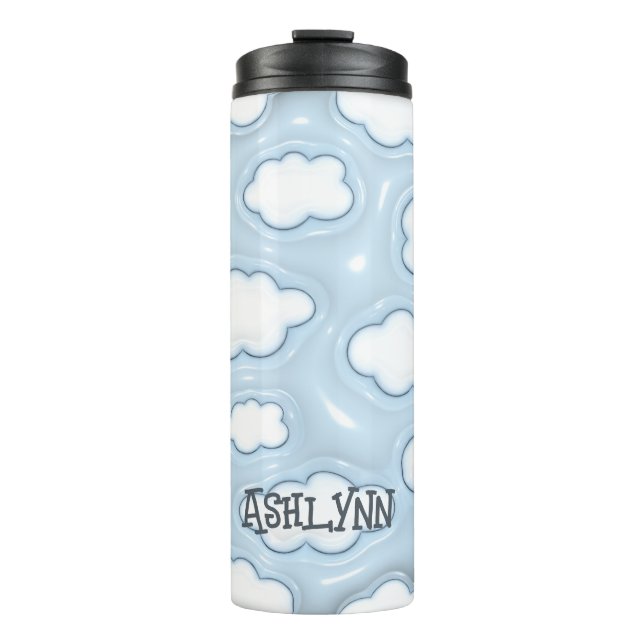 Cloud Blue Sky Personalisiert Inflated 3D Tumbler Thermosbecher (Vorderseite)