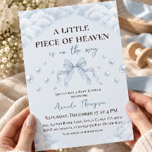 Cloud Bow Boy Little Piece of Heaven Babyparty