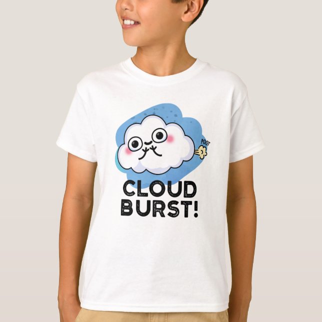 Cloud Burst Funny Cloud Furz Puff T-Shirt (Vorderseite)