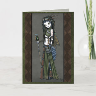 "Cloud Burst" Tribal Steampunk Aviatrix Fairy Card Karte