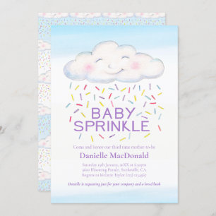 Cloud candle Baby bersprinkle farbenfrohe Wasserfa Einladung