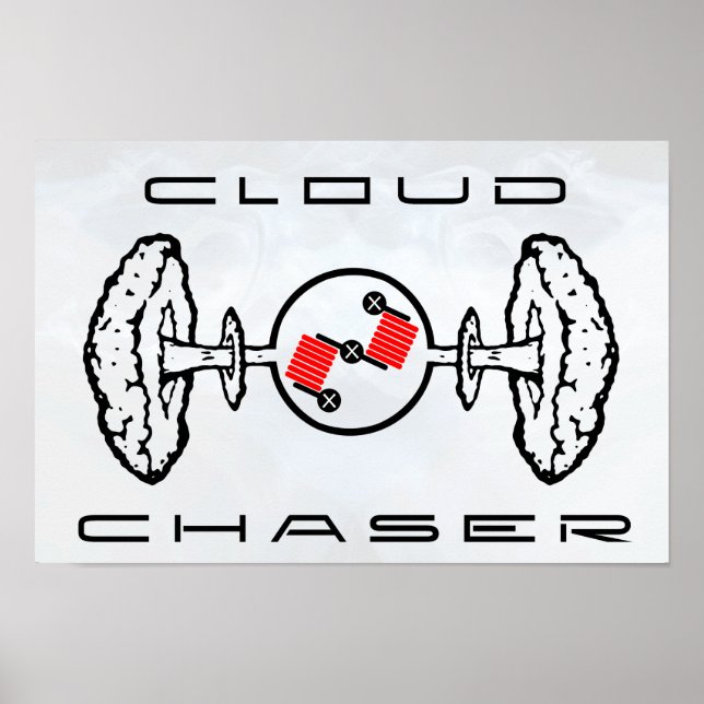Cloud Chaser Poster White (Vorne)