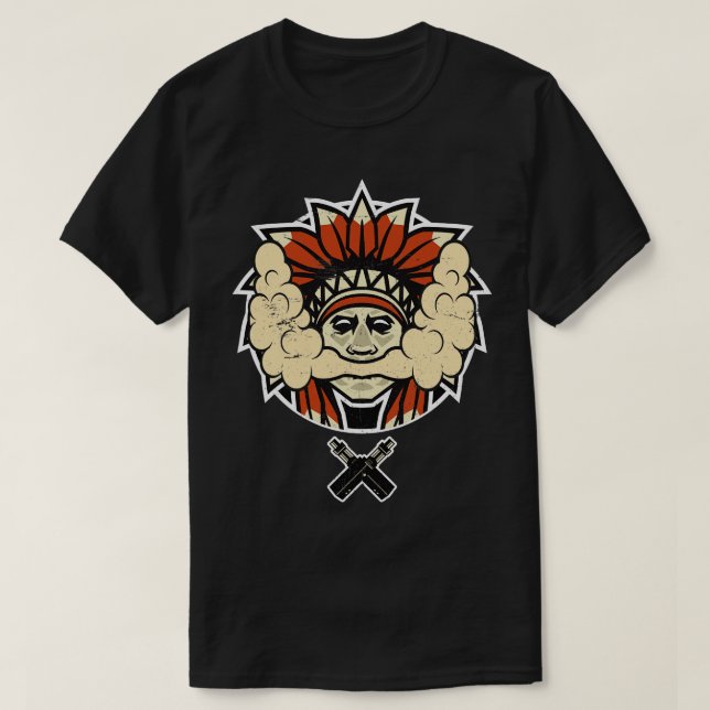 Cloud Chaser Vaping Native American T-Shirt (Design vorne)