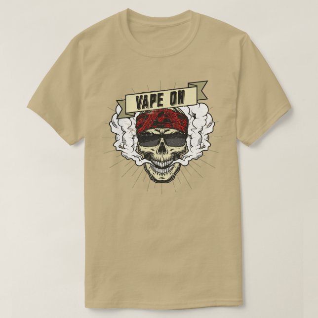 Cloud Chaser Vaping Rocker Biker Vape On T-Shirt (Design vorne)