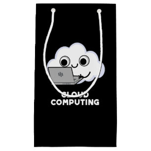 Cloud Computing Computer Weather Puck Dark BG Kleine Geschenktüte