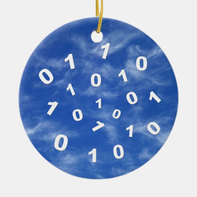Cloud-Computing-Daten Keramik Ornament (Vorne)
