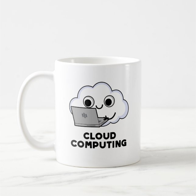 Cloud Computing Funny Computer Weather Puff Kaffeetasse (Links)