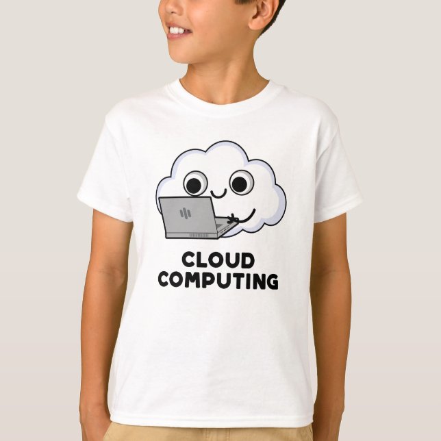 Cloud Computing Funny Computer Weather Puff T-Shirt (Vorderseite)