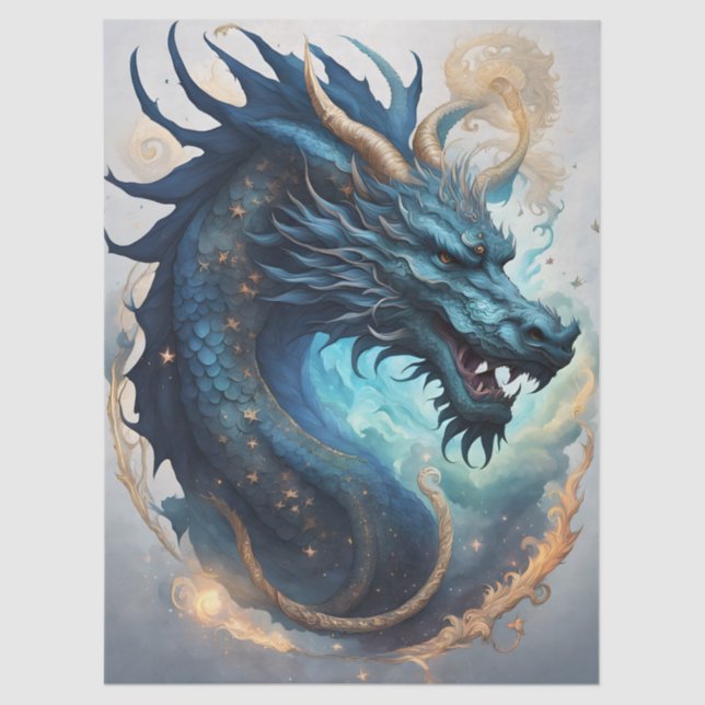 cloud dragon tissue paper seidenpapier (Vorderseite)