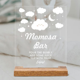 Cloud Dreamy Baby Shower Momosa Bar Acrylschild
