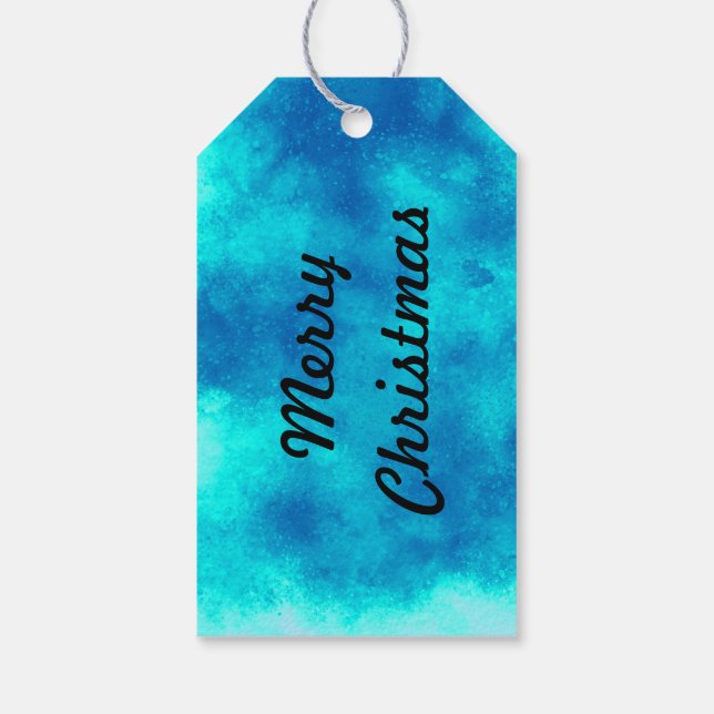 Cloud Effect – Blue Gift Tags  Geschenkanhänger (Rückseite)