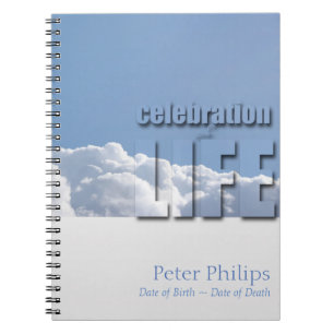 Cloud Friedlich Sky Celebration of Life Guestbook Notizblock