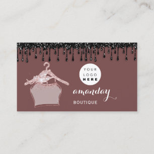 Cloud Hanger Dress Fashion Shop Rose Tropfen Logo  Visitenkarte