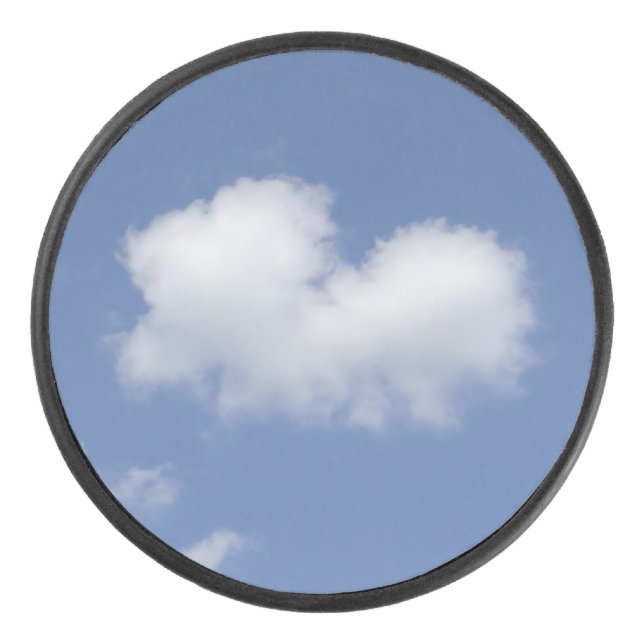 Cloud Heart Eishockey Puck (Vorderseite)