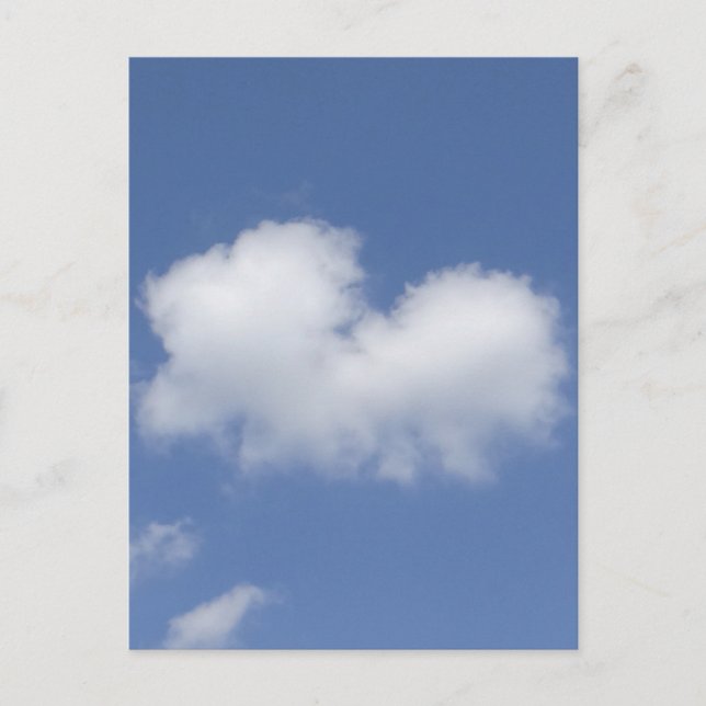 Cloud Heart Flat Card Postkarte (Vorderseite)