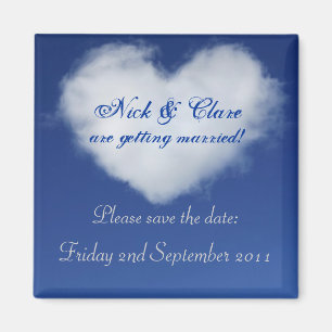 Cloud Heart Save the Date Magnet