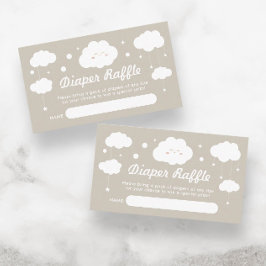 Cloud Heaven Sent Baby Dusche Windeln Raffel Begleitkarte