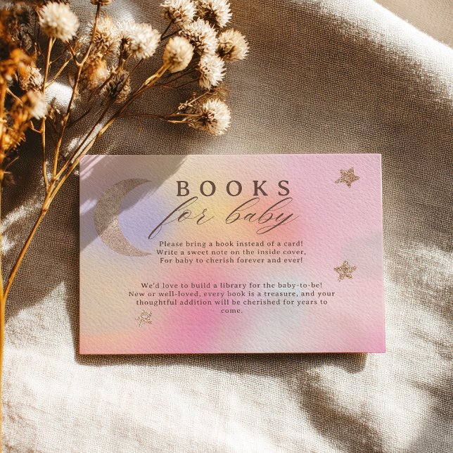 Cloud Holographic Heaven Books for Baby Shower Begleitkarte (Cloud Holographic Heaven Books for Baby Shower Enclosure Card)