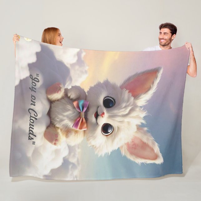 "Cloud Hopping Fun" Fleecedecke (Beispiel)