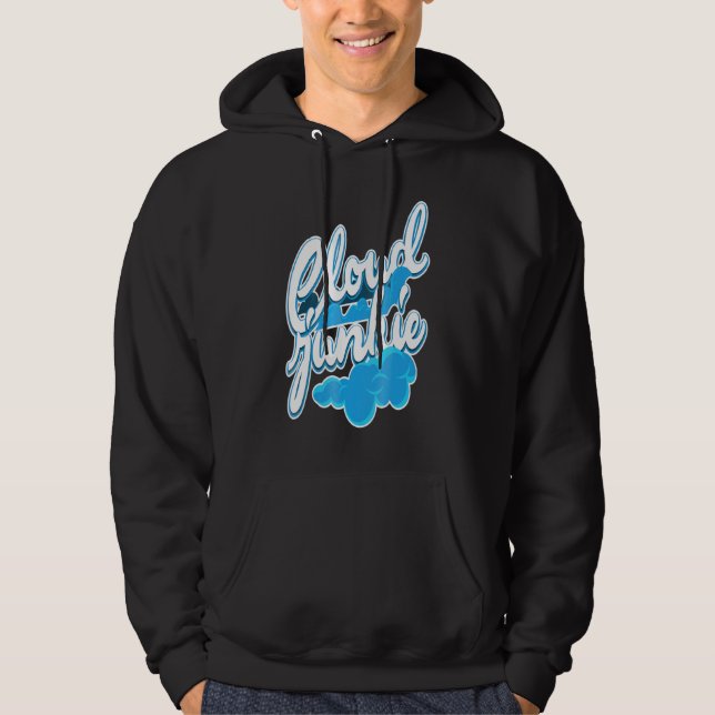 Cloud Junkie Weather Forecast Geek Hoodie (Vorderseite)